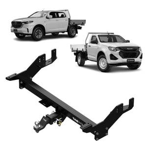 TAG Heavy Duty Extended Towbar for Mazda BT-50 (07/2020 - on), Isuzu D-MAX (06/2020 - on) - With Bumper Step